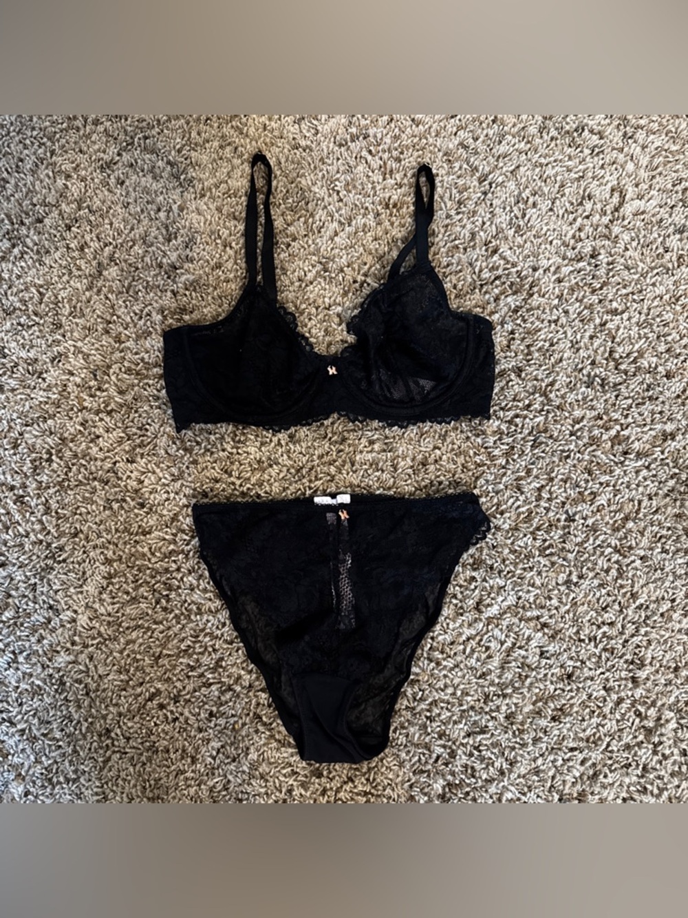 Savage X Fenty Black Lace Lingerie Set